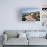 Highland Dunes Pier 3 by Dennis Frates - Wrapped Canvas Photograph Metal in Blue/Gray/Green | 22 H x 32 W x 2 D in | Wayfair