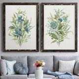 Gracie Oaks Greenery I - Picture Frame Painting Print Set on Canvas Canvas, Solid Wood in White | 24 H x 36 W x 1.5 D in | Wayfair