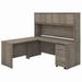 Bush Business Furniture Studio C 72W x 30D L Shaped Desk with Hutch, Mobile File Cabinet and 42W Return in Modern Hickory - Bush Business Furniture STC006MHSU