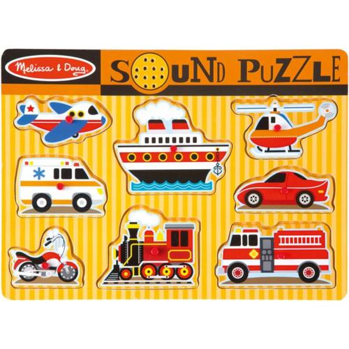 Soundpuzzle aus Holz - Fahrzeuge, 8 Teile