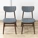 Cristina Mid-Century Polyester Blend Dark Grey Dining Chair (Set of 2)