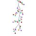 Kurt Adler 6-feet White Garland Multicolored Cotton Ball 48 Lights LED - Multi-Color - 6'