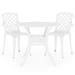 vidaXL 3 Piece Bistro Set Cast Aluminum White