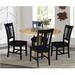 42 in. Dual Drop Leaf Table with 4 Splat Back Dining Chairs - 5 Piece Dining Set