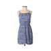 Ann Taylor LOFT Outlet Casual Dress: Blue Stripes Dresses - Women's Size 0