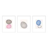 AllModern Lucian Watercolor Ribbon I & II by Emma Caroline - 2 Piece Picture Frame Painting Print Set on Paper in Blue/Gray/Pink | Wayfair