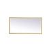 Mercury Row® Piche Inch LED Mirror w/ Adjustable Color Temperature 3000K/4200K/6400K Metal in White/Yellow | 18 H x 36 W x 1.7 D in | Wayfair