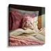 Winston Porter Bed Hare - Graphic Art on Canvas in Pink/White | 14 H x 14 W x 2 D in | Wayfair D4438FA72A4848678880E22CCBF7D3DF