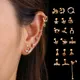 Zcomprend-Boucles d'Oreilles en Acier Inoxydable pour Femme et Adolescent Optique Piercing Coeur