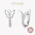 Ailmay – boucles d'oreilles en argent Sterling 925 boucles d'oreilles en Zircon clair pour femmes