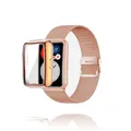 Bracelet en métal avec étui pour montre Huawei bande Fit 2 protecteur d'écran film de bracelet