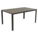 Kozyard Coolmen Outdoor Patio Dining Table with Powder-Coated Frame and Wood Like Laminate Table Top