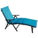 Kozyard Cozy Aluminum Beach Yard Pool Folding Reclining 7 Adjustable Chaise Lounge Chair with Cushion