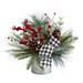 12" Frosted Pinecones and Berries Arrangement - 10