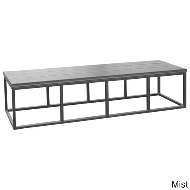 Cal Flame Burgundy/Black Metal/Plastic Spa Bench