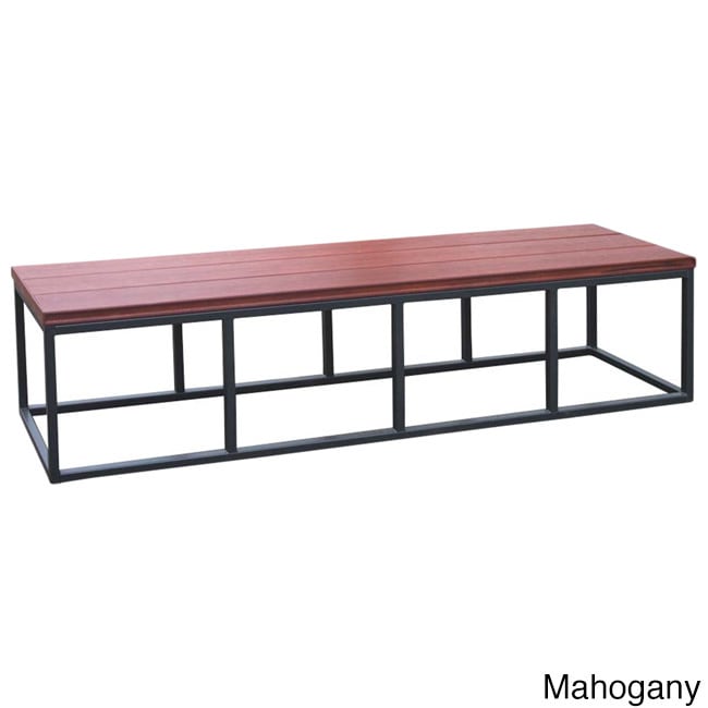 Cal Flame Burgundy/Black Metal/Plastic Spa Bench