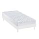 Ensemble Matelas mémoire de forme Sommier en Kit Blanc 90x200