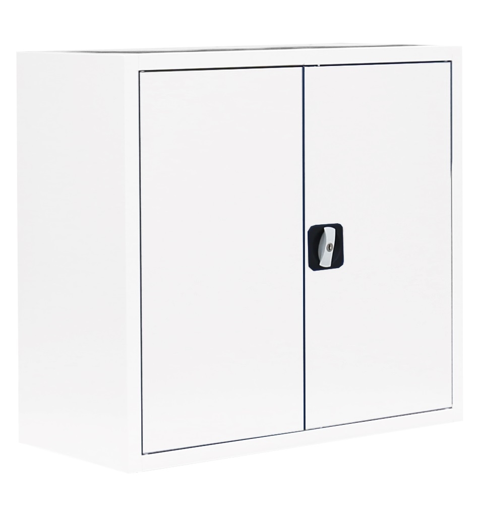 Lüllmann® Flügeltürenschrank, 2 OH, 750 x 800 x 383 mm, signalweiß Image