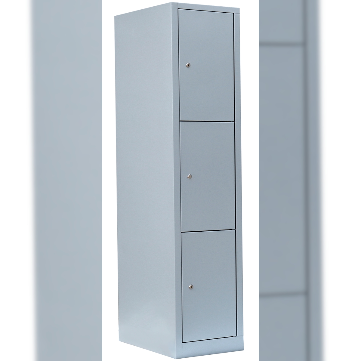 Lüllmann® Schließfachschrank, 1 Abteil, 3 Fächer, 1800 x 415 x 500 mm, lichtgrau Image