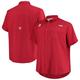 Men's Columbia Crimson Oklahoma Sooners Big & Tall Tamiami Omni-Shade Button-Down Shirt
