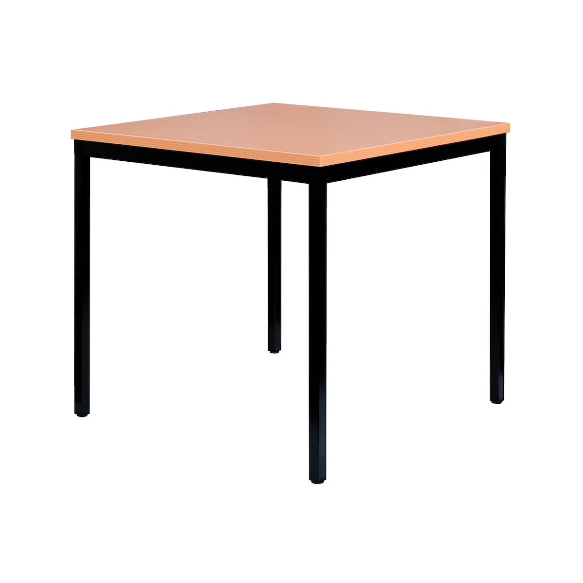 Besprechungstisch, 750 x 800 x 800 mm, tiefschwarz/buche Image