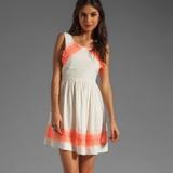 Free People Dresses | Free People Georgia Neon Lace Dress | Color: Pink/White | Size: 6