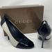 Gucci Shoes | Gucci Black & White Pumps In Patent/Suede Leather | Color: Black/White | Size: 9.5