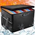 Fireproof Document Bag, File Storage Boxes with Lock Fireproof Document Box Large Capacity for Toys, Books, Certificates, and Valuables(Not Including Suspension File,40x31x25.5cm)