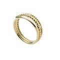 Fossil Ring for Women Vintage Iconic, Height: 7.4mm Gold Stainless Steel Ring, JF03801710