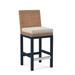 Braxton Culler Seagrass Top Counter Stool Wood/Wicker/Rattan in Brown | 37 H x 18.5 W x 22.5 D in | Wayfair B111-012/0212-83/NAVY