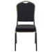 Inbox Zero Crown Back Stacking Banquet Chair Metal/Fabric in Black | 36.5 H x 17.25 W x 20.25 D in | Wayfair 39AA24D553DB46BAAF4990BC122128C5