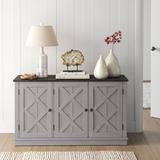 Sand & Stable™ Corbey 3 - Door Accent Cabinet Wood in Gray | 27.6 H x 47.7 W x 15.5 D in | Wayfair CDA82EBC3B2748E4B8A2B7AACF75ED17