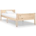 Susany Bed Frame Platform Bedstead Single & Dounble Bed Base Bedroom Furniture Solid Pinewood Plywood 90x200 cm
