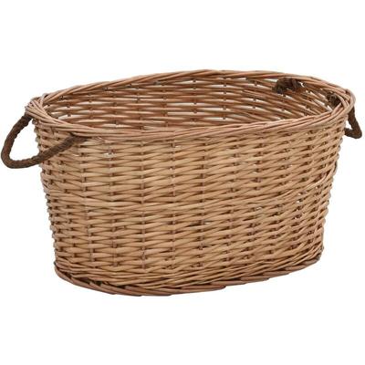 Riceel - vidaXL Holzkorb mit Tragegriffen 58×42×29 cm Natur Weide