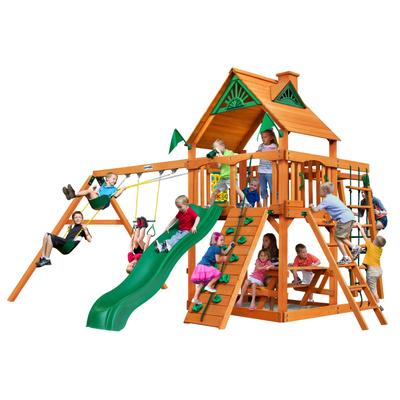 Gorilla Playsets Navigator Wood Swing Set with Monkey Bars