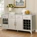 Furniture of America Weas Contemporary Silver Solid Wood 5-drawer Dining Server