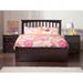 Mission Full Platform Bed with Footboard and Full Trundle Bed