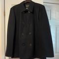 J. Crew Jackets & Coats | J Crew Men’s Black Peacoat Wool Jacket Large Dock Pea Coat | Color: Black | Size: L