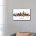 East Urban Home San Francisco California Skyline by Michael Tompsett - Graphic Art Print Canvas in Green/Orange/Red | 18 H x 26 W x 1.5 D in | Wayfair