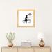 East Urban Home Bike Girl by Nicholle Kobi - Painting Print Paper, Wood in Black/Brown | 16 H x 16 W x 1 D in | Wayfair