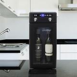 Vinotemp Wine Dispenser w/ Push Button Controls, Glass in Black | 20.7 H x 9.3 W x 16.28 D in | Wayfair VT-WD002-BLK
