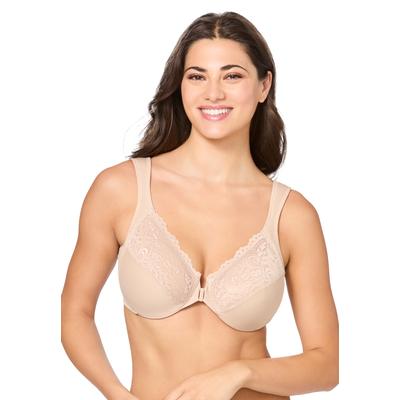 Plus Size Women's Wonderwire® Front-Close Underwire Bra 1245 by Glamorise in Cafe (Size 42 F)