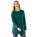 Plus Size Women's Perfect Long-Sleeve Crewneck Tee by Woman Within in Emerald Green (Size 5X) Shirt