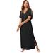 Plus Size Women's Cold Shoulder Maxi Dress by Jessica London in Black (Size 36 W)