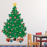 The Holiday Aisle® Traditional Christmas Wall Decal in Green/Red/Yellow | 37.01 H x 24.41 W in | Wayfair 18060E23F0E745E49453D04ADAB8B3BC