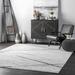 Gray/White 48 x 0.31 in Area Rug - Wrought Studio™ Amii Contemporary Performance Ivory/Gray/Charcoal Area Rug, | 48 W x 0.31 D in | Wayfair