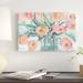 Winston Porter Tulip Bouquet III by Samuel Dixon - Wrapped Canvas Painting Canvas in Green/Pink | 12 H x 18 W x 1.25 D in | Wayfair