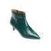 Wide Width Women's The Meredith Bootie by Comfortview in Emerald Croco (Size 9 W)
