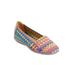 Extra Wide Width Women's The Bethany Flat by Comfortview in Grey Multi (Size 10 1/2 WW)