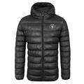 Chelsea FC Official Football Gift Mens Quilted Hooded Winter Jacket Black 3XL